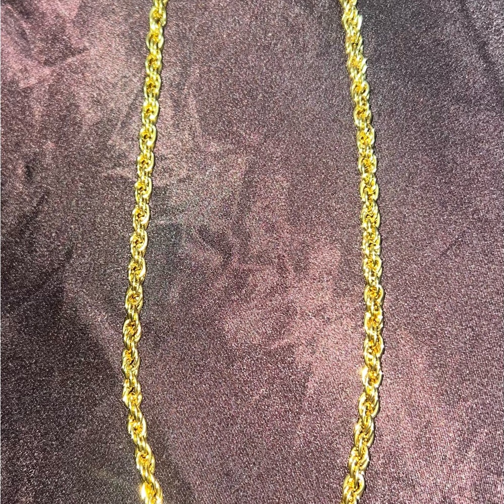 Elegant 14k Gold plated Rope Necklace